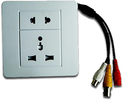 A White Outlet With A Cable