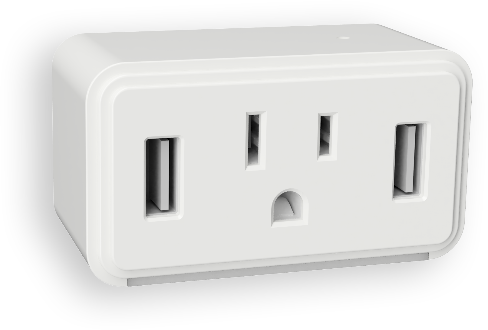 A White Electrical Outlet With Multiple Ports