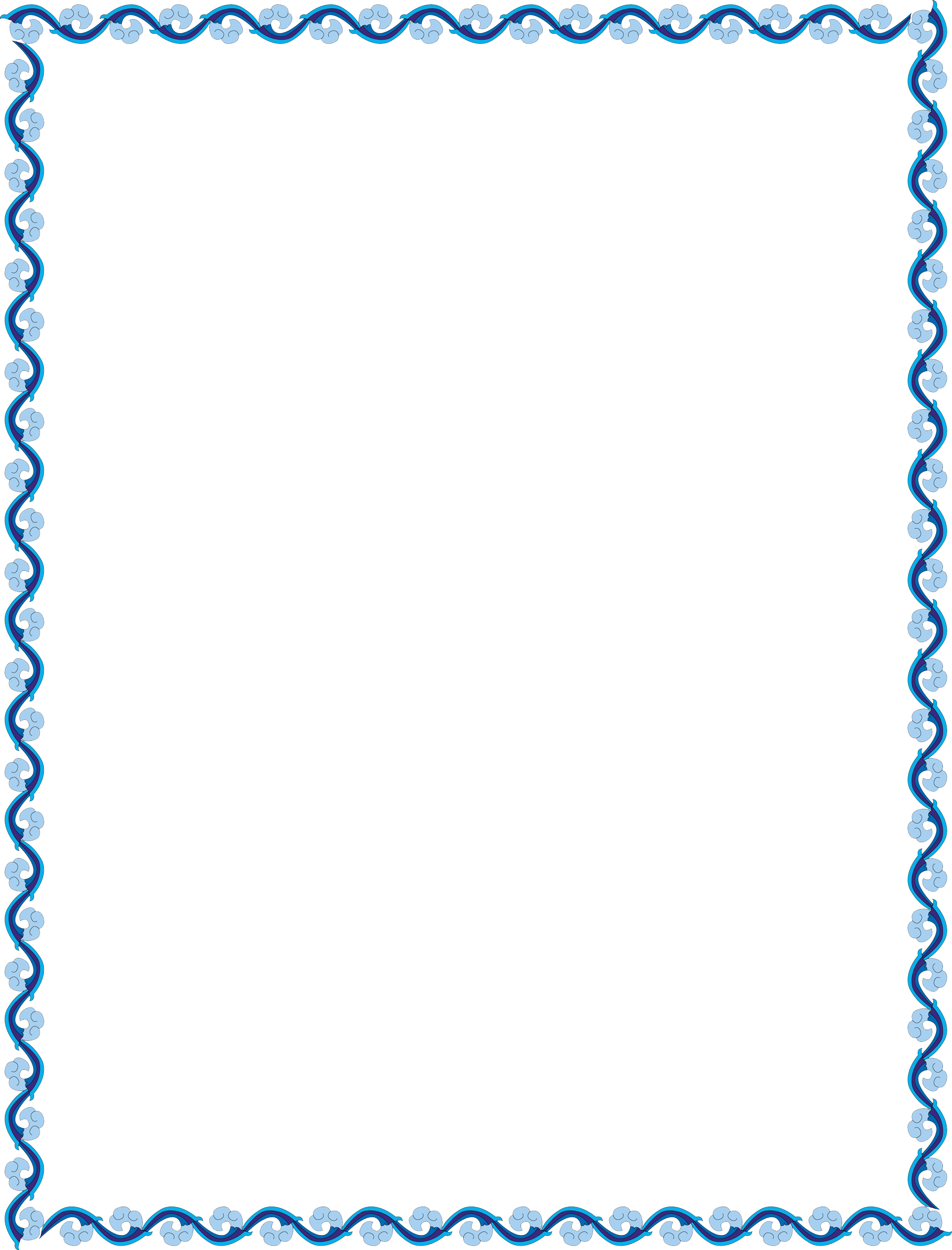 A Black Background With Blue And White Border