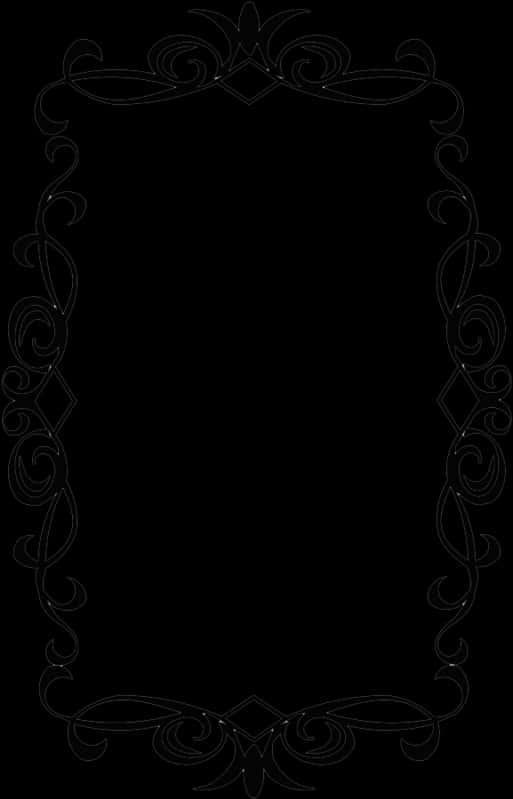 A Black Background With A Black Border
