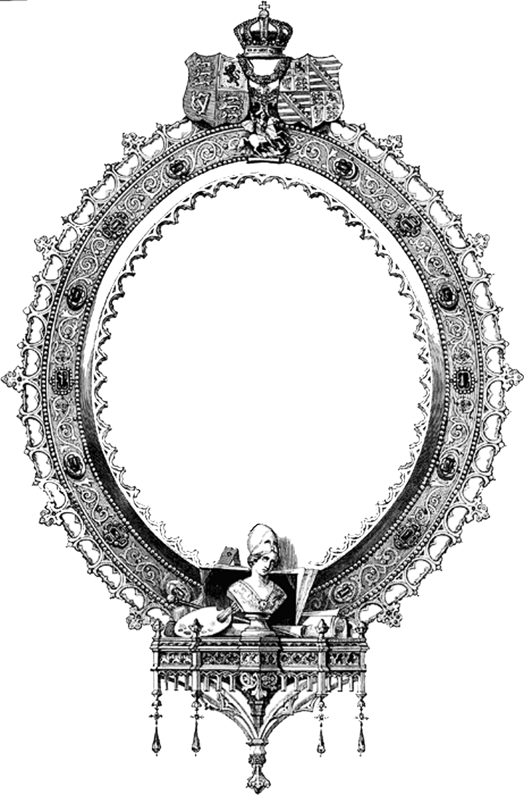 Oval Frame Png 1056 X 1600