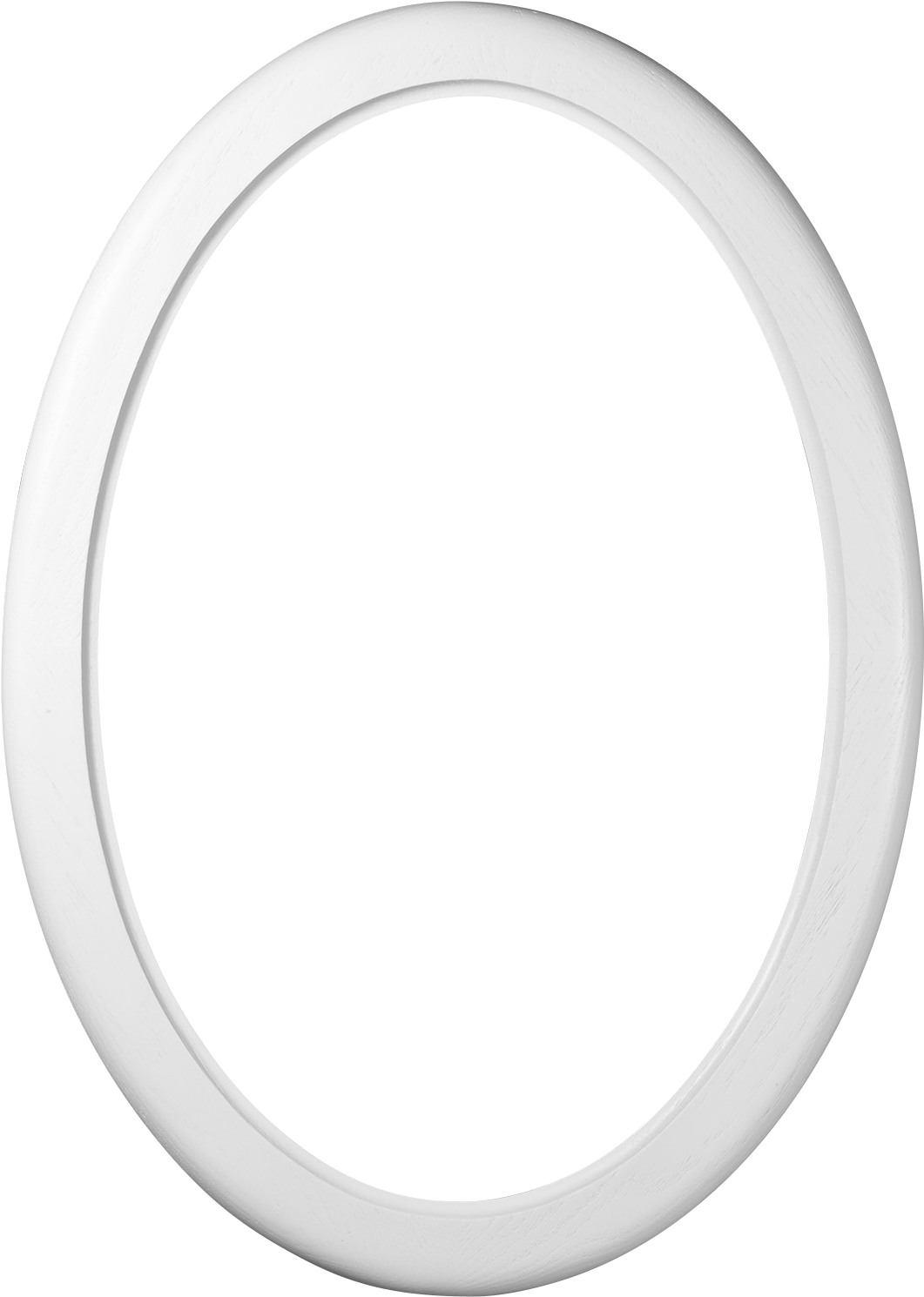 A White Oval Picture Frame