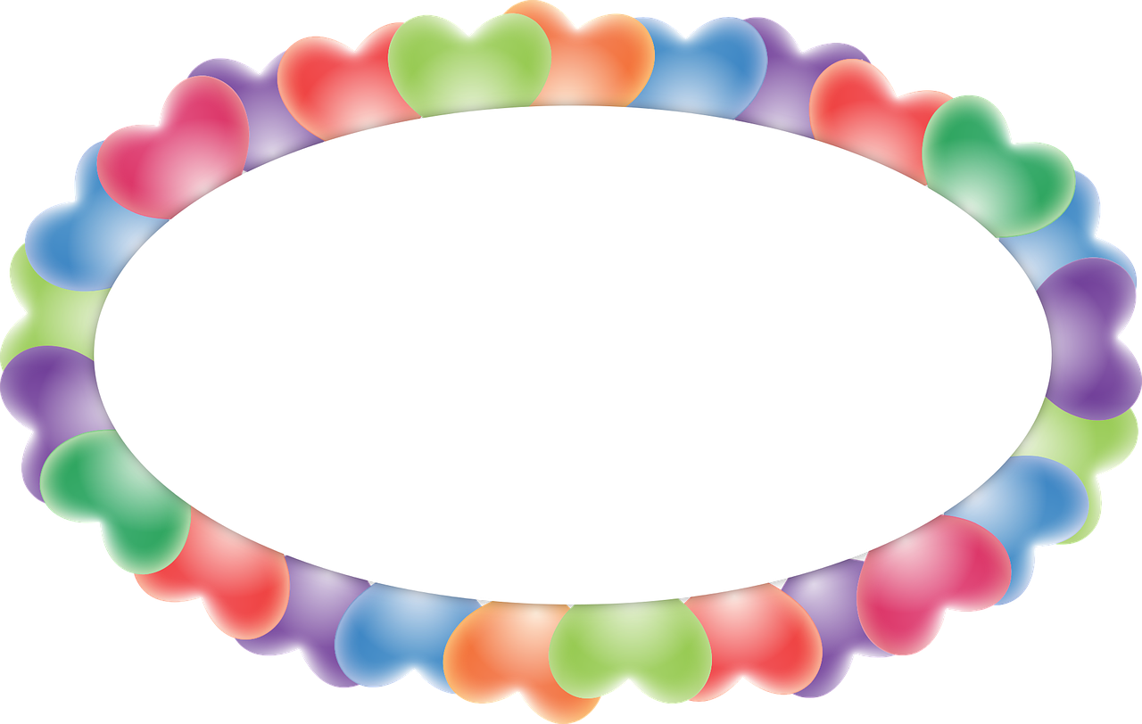 A Heart Shaped Frame With A White Background