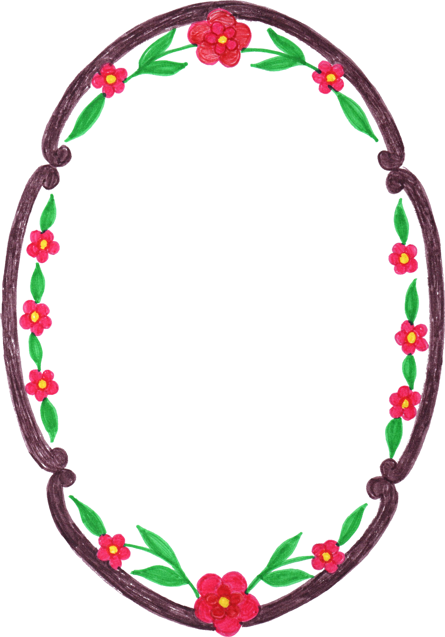 Oval Frame Png 1523 X 2181