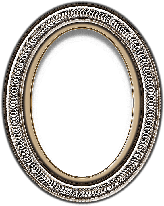 A Gold Oval Picture Frame