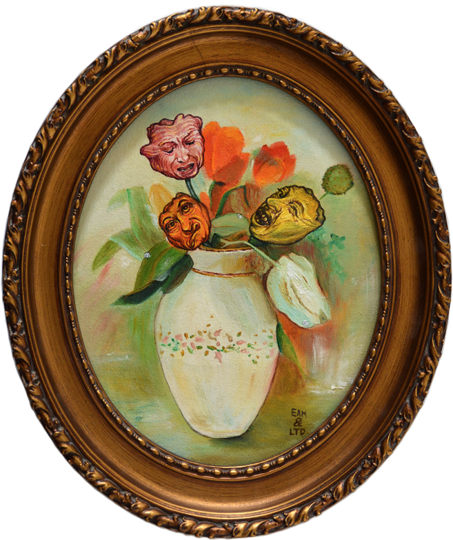 A Painting Of Flowers In A Vase