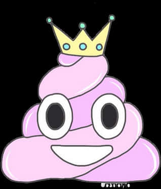 A Cartoon Of A Poop With A Crown