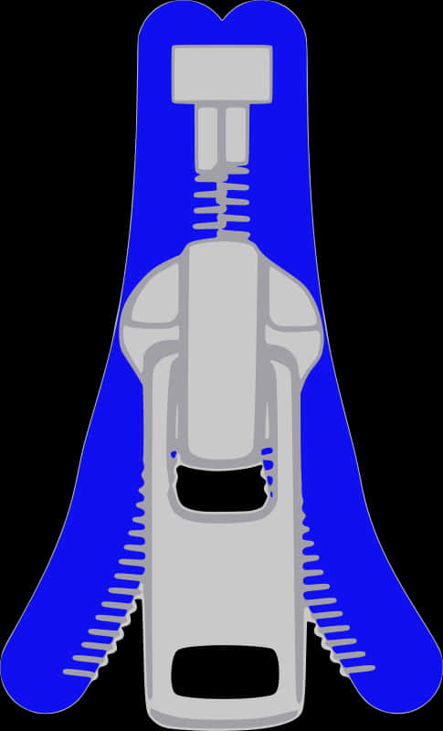 A Blue And White Zipper