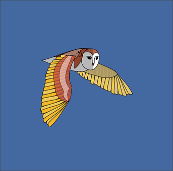A Cartoon Of An Owl Flying