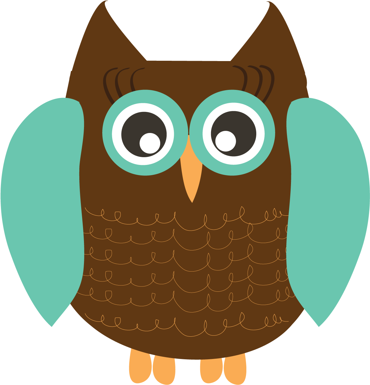 A Cartoon Owl With Blue Wings