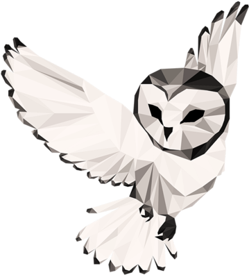 A Low Poly Owl Flying