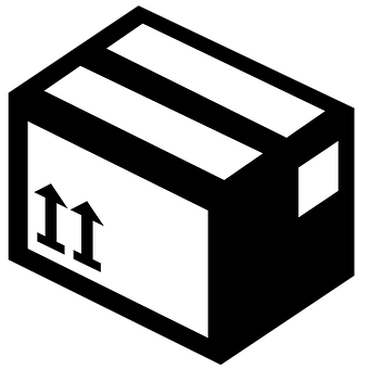 A White Box With Two Arrows