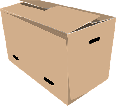 A Cardboard Box With Handles