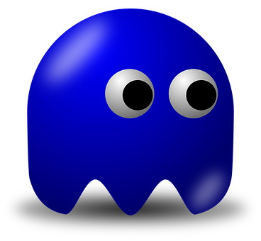 A Blue Ghost With Black Eyes