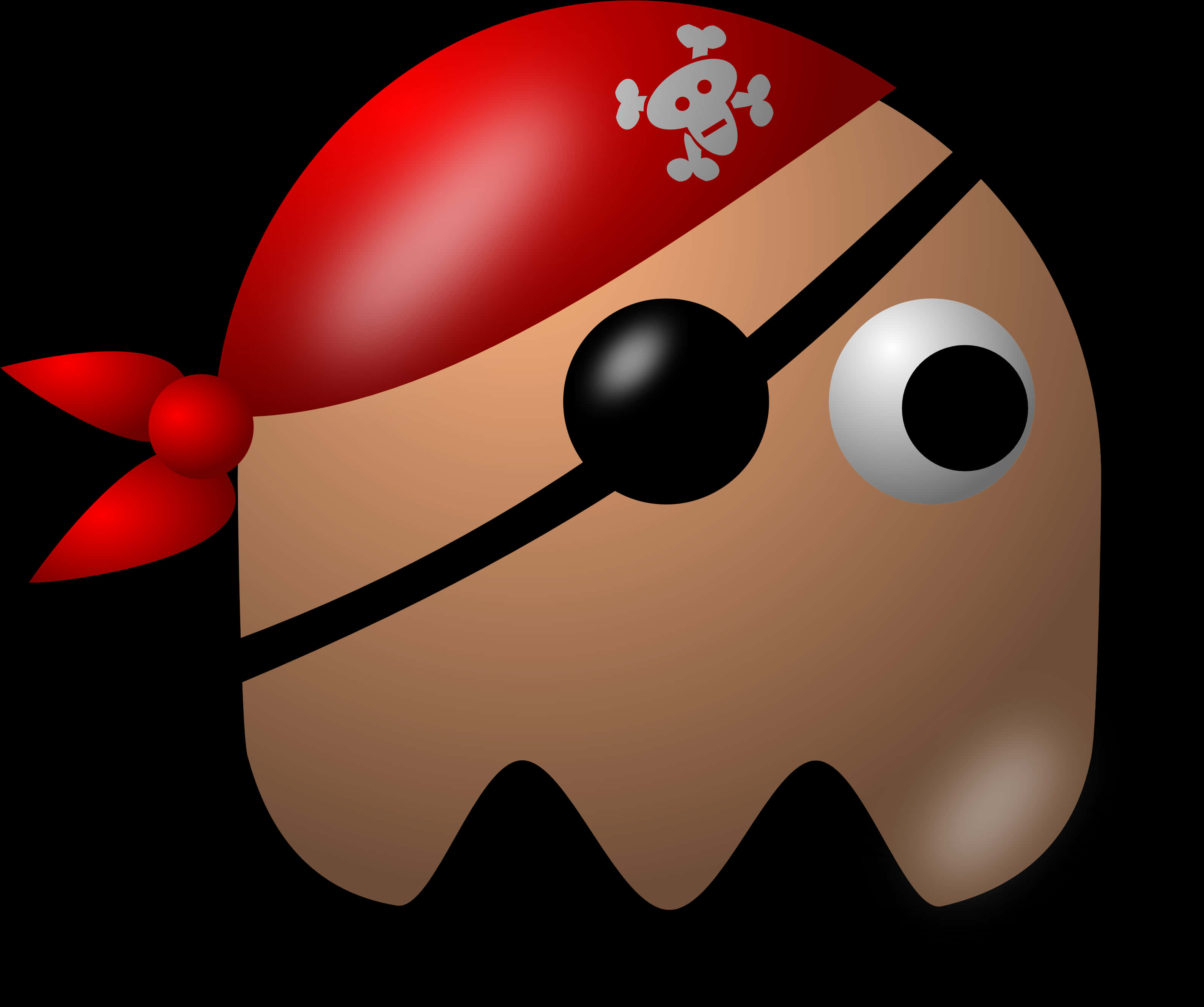 A Cartoon Character With A Bandana And Eye Patch