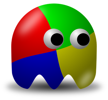 A Colorful Cartoon Character With Eyes