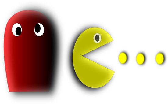 A Red And Yellow Pacman