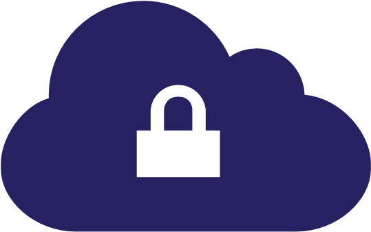 A Blue Cloud With A Lock