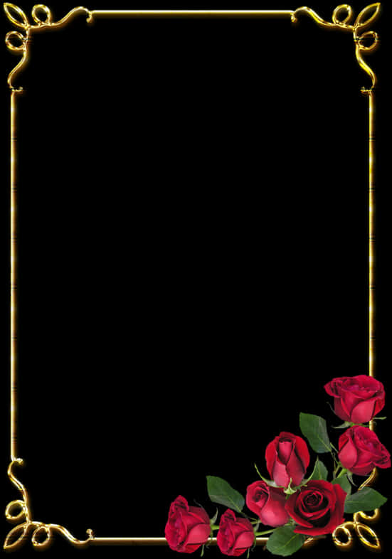 A Frame With Roses On It