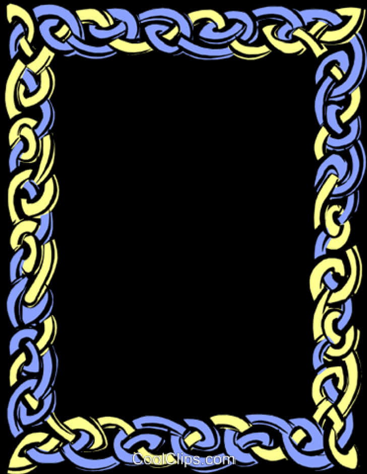 A Blue And Yellow Border