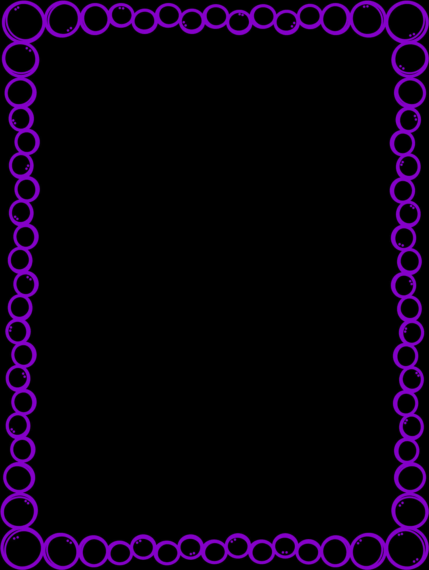 A Purple Circles On A Black Background