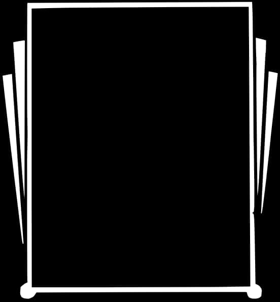 A Black And White Rectangular Frame