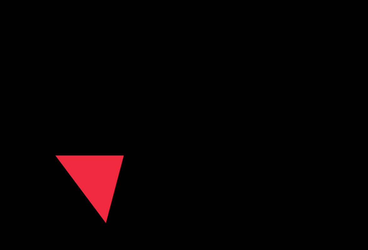 A Red Triangle On A Black Background