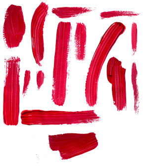 A Group Of Red Paint Strokes
