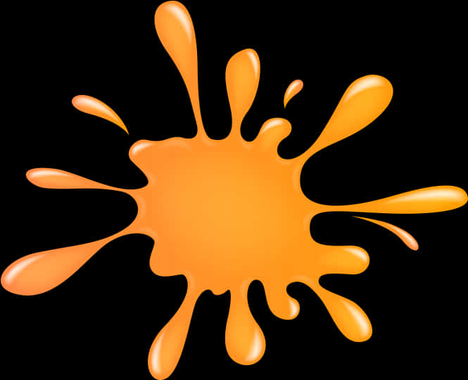 Orange Paint Splotch