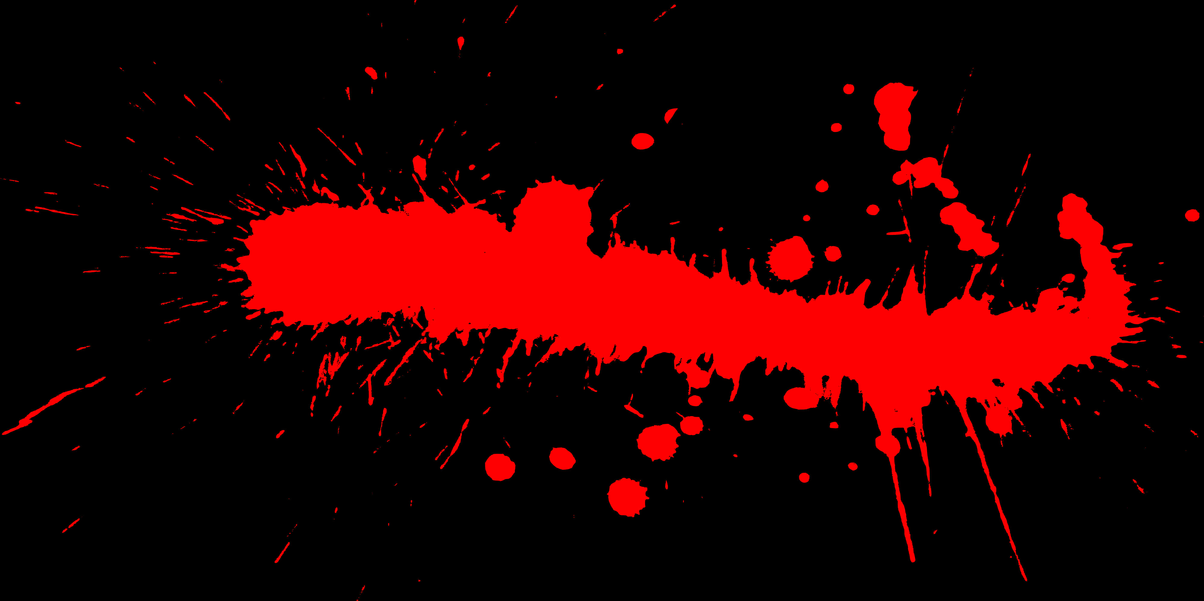 Red Paint Splatter On A Black Background