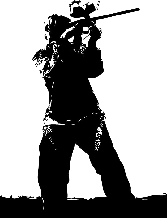 A Silhouette Of A Woman Holding A Camera