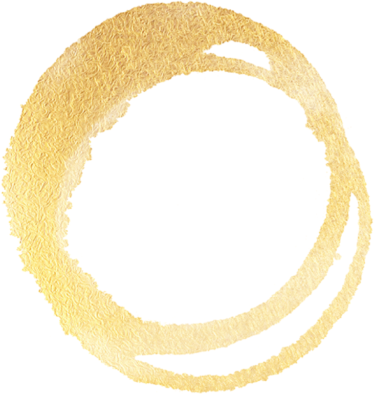 A Gold Circle With Black Background