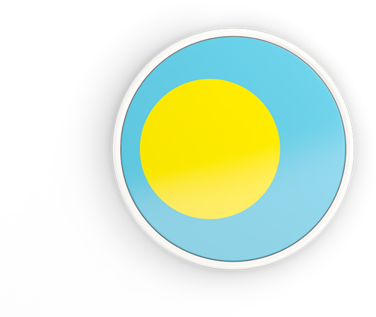 A Blue And Yellow Circle With A Black Background