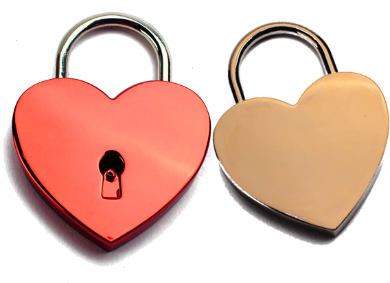 A Heart Shaped Locks On A Black Background