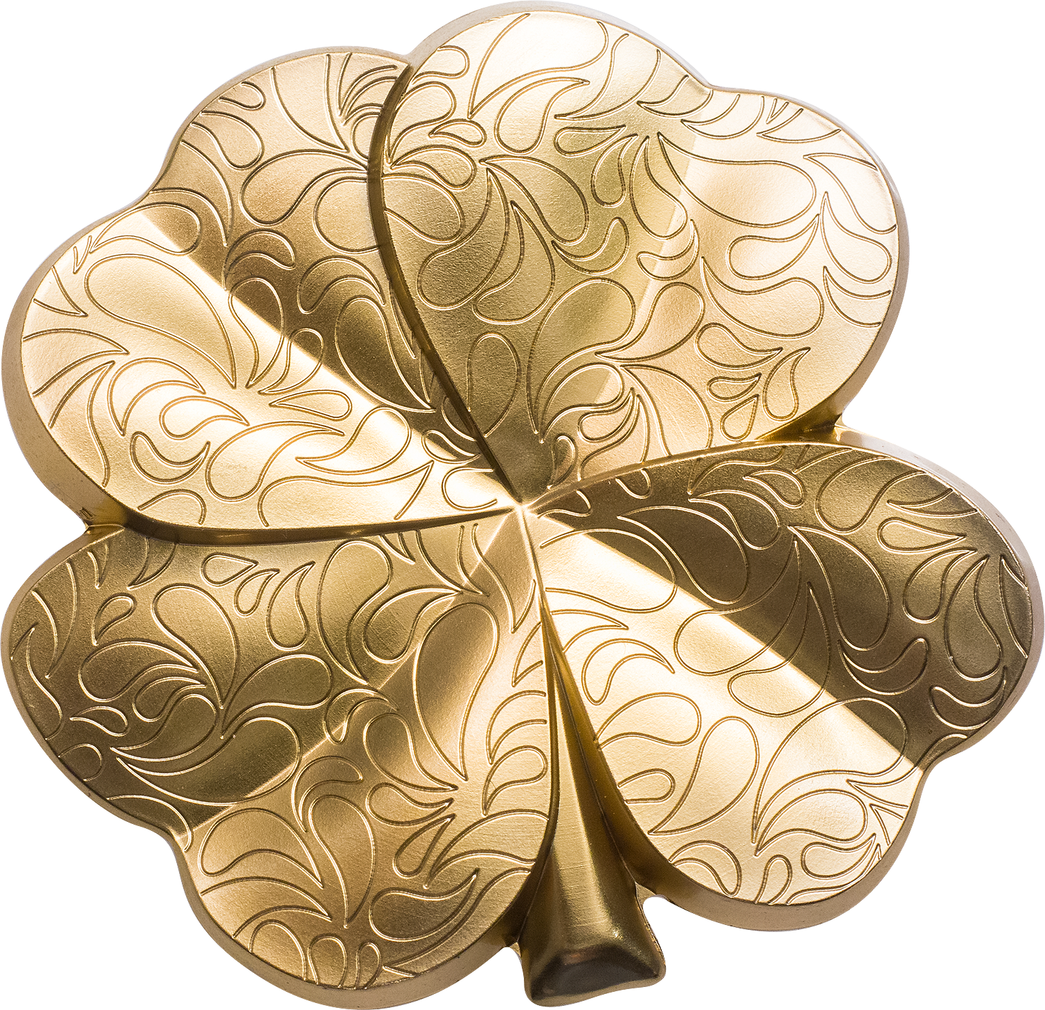 A Gold Clover With A Black Background