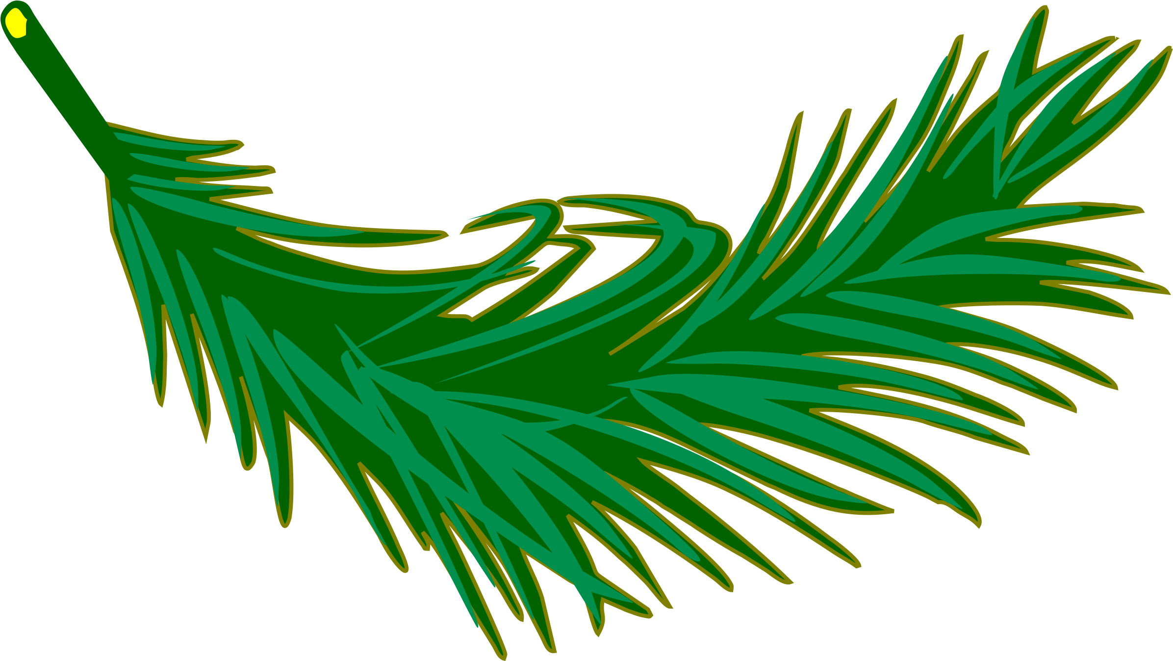 A Green And Yellow Drawing Of A Bird