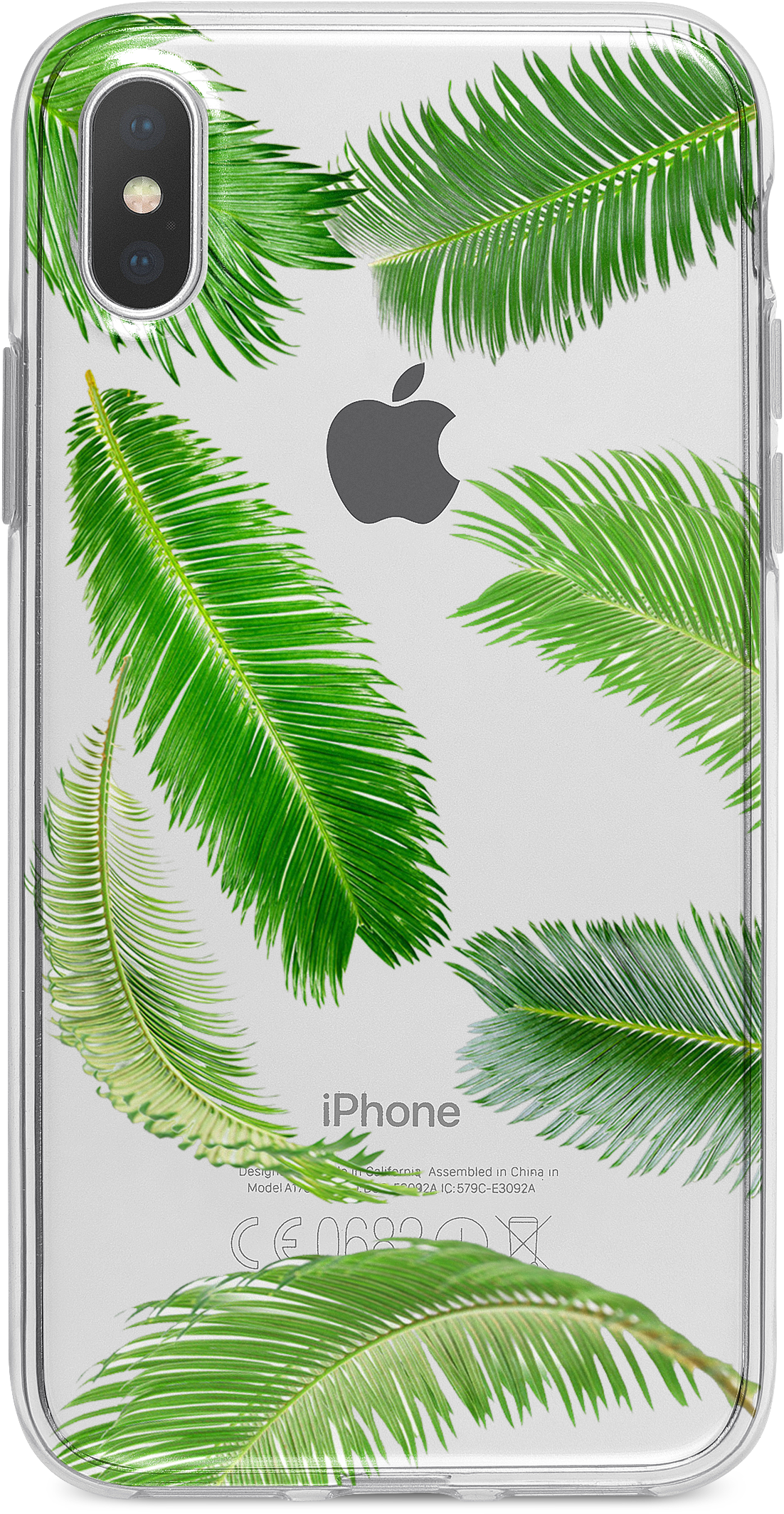 A Phone Case With Green Leaves On It