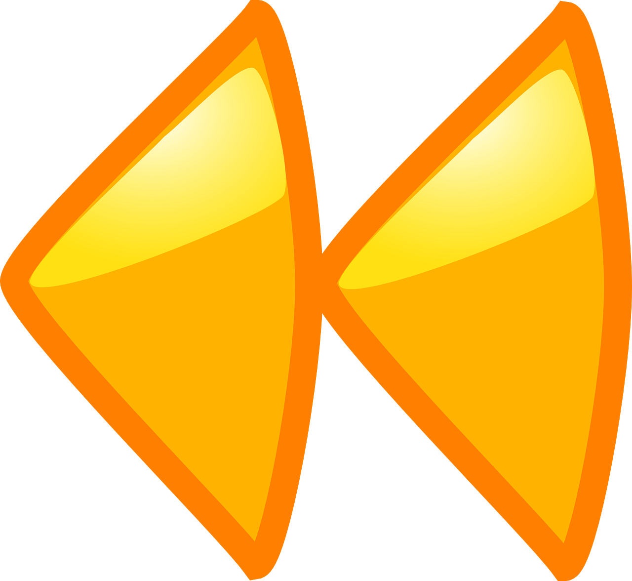 A Yellow Triangle Shaped Objects