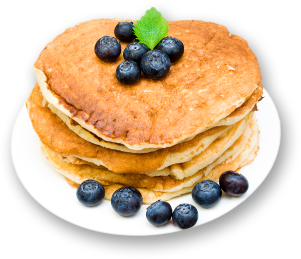 A Stack Of Pancakes With Blueberries On Top