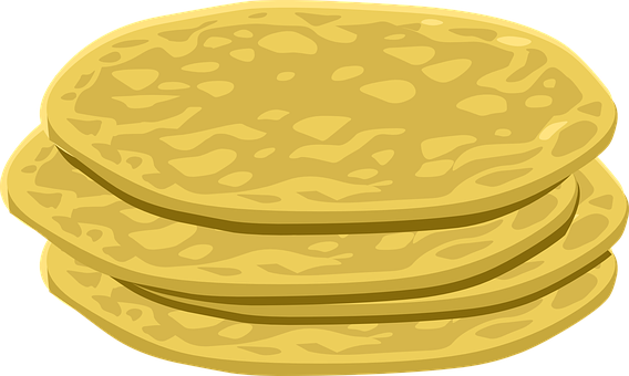 A Stack Of Pancakes On A Black Background