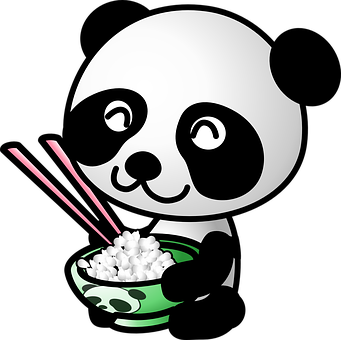 A Cartoon Panda Holding A Bowl Of Popcorn
