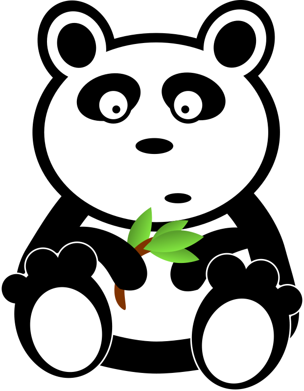 A Panda Holding A Branch