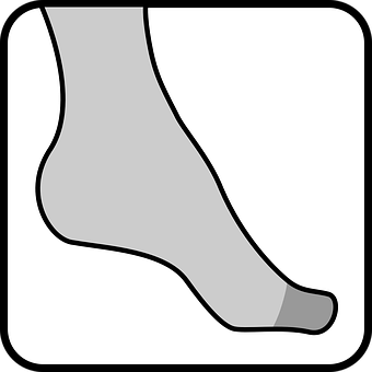 A Foot With A Black Border