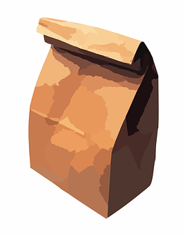 A Brown Paper Bag With A Fold Up Top