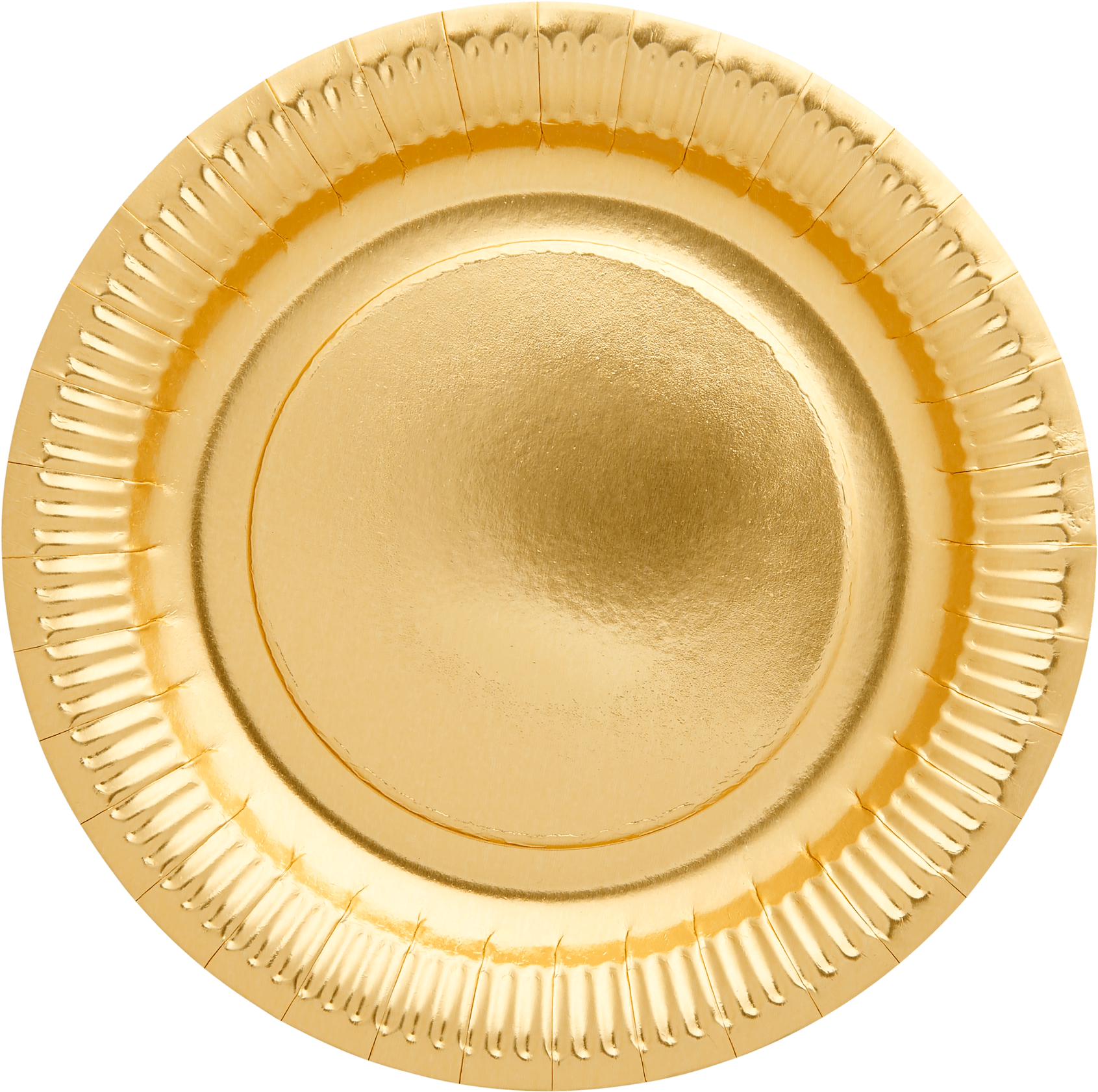 A Gold Plate With A Black Background