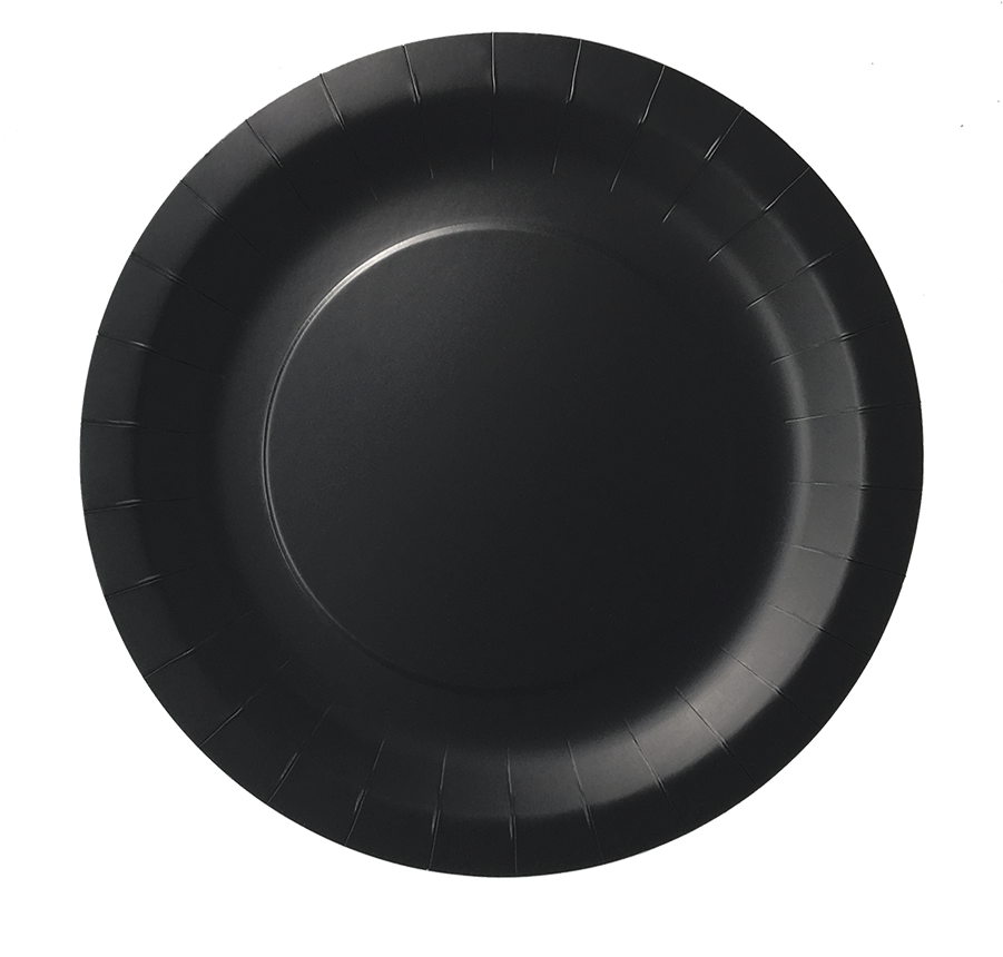 A Black Plate With A Black Background