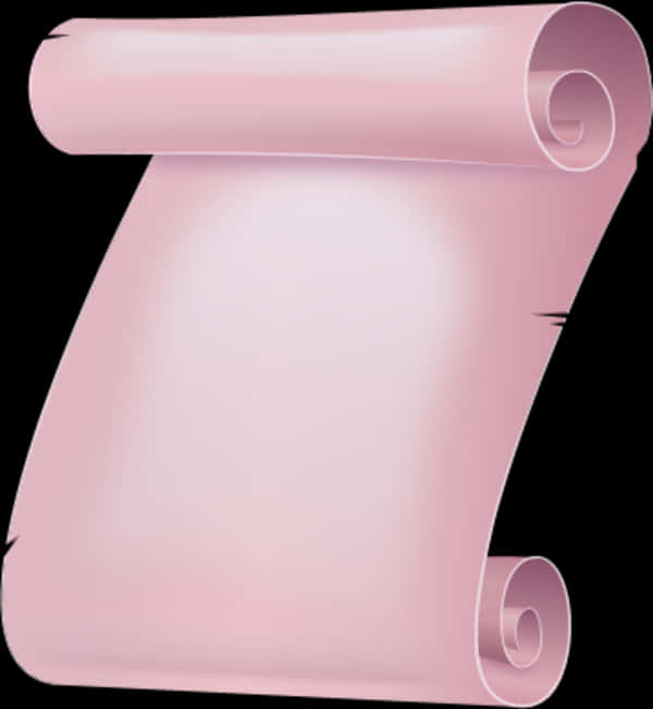 A Pink Scroll Of Paper