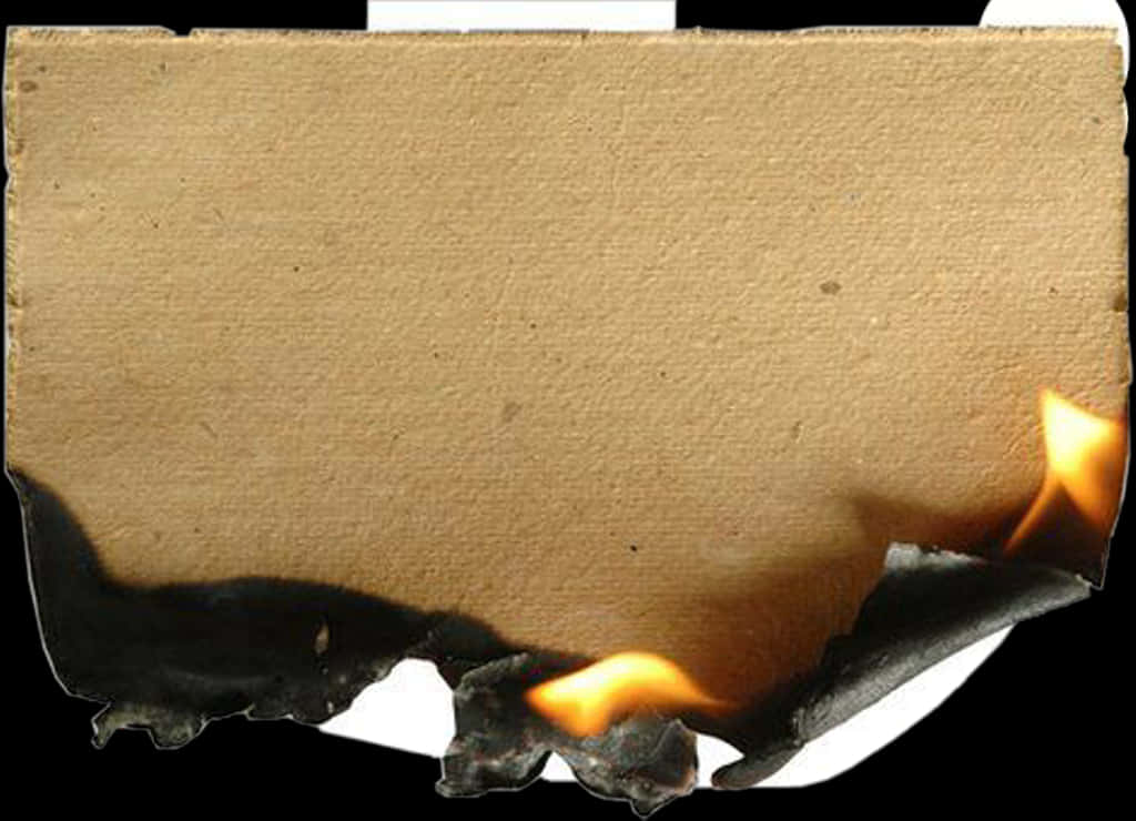 A Piece Of Paper On Fire