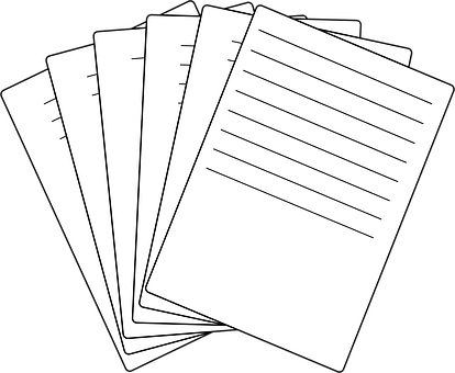 A Stack Of Lined Paper