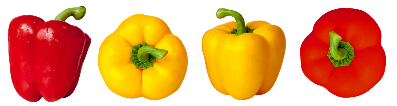 A Yellow Bell Pepper With Green Stem